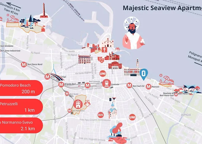 Apartament Majestic Seaview - Centro Bari